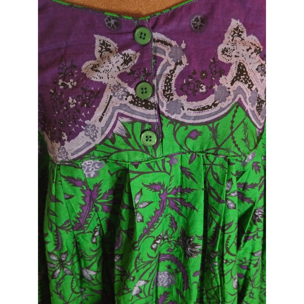 Only Necessities Green Purple Floral Muumuu Lounger Dress Plus Size 3X NWT - Picture 4 of 7